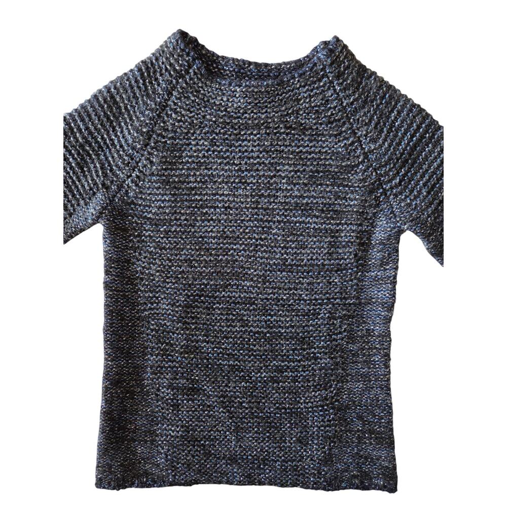 Maje Metallic Knit Sweater Size S Parisian Chic Luxury Wool Feminine Classic
